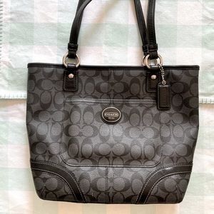Black and Gray COACH Purse